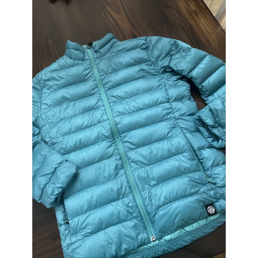 REI Co-Op Teal Puffer Down Insulated Full Zip Jacket Kids XL (18) Packable